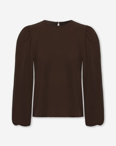 JULIE PUFF LONG SLEEVE TOP BRUIN