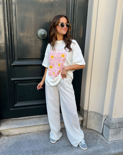 CLARA STRIPE PANTALON TALL LICHTBLAUW