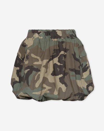 JENNY CAMO BUBBLE HEM SKIRT LEGERGROEN