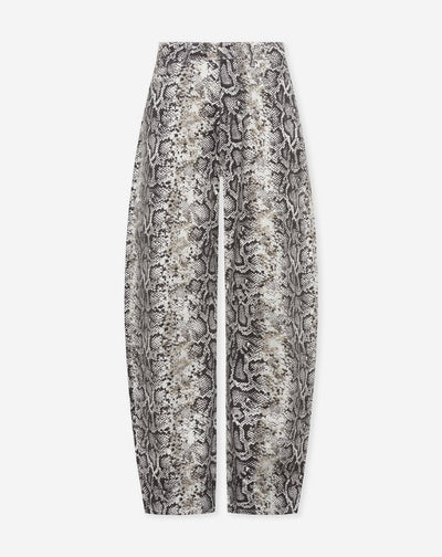SNAKE BARREL LEG JEANS CRÈME