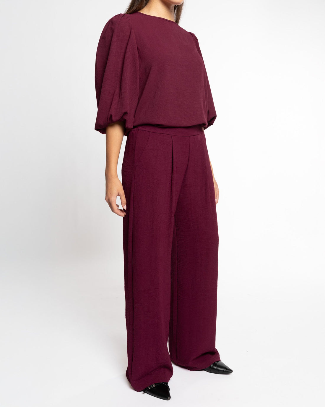 JULIE PANTALON TALL BURGUNDY