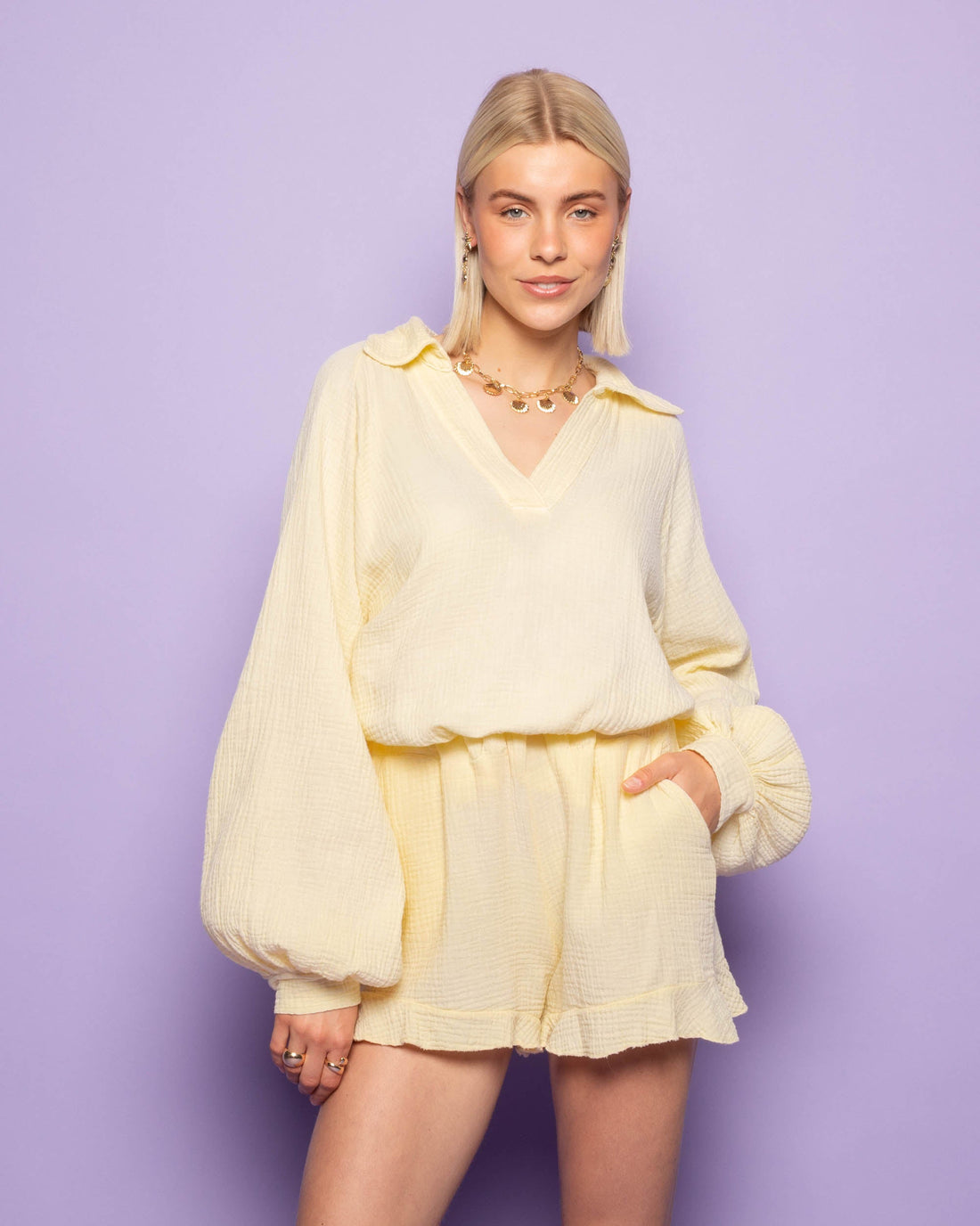MOUSSELINE SHORTS BOTERGEEL