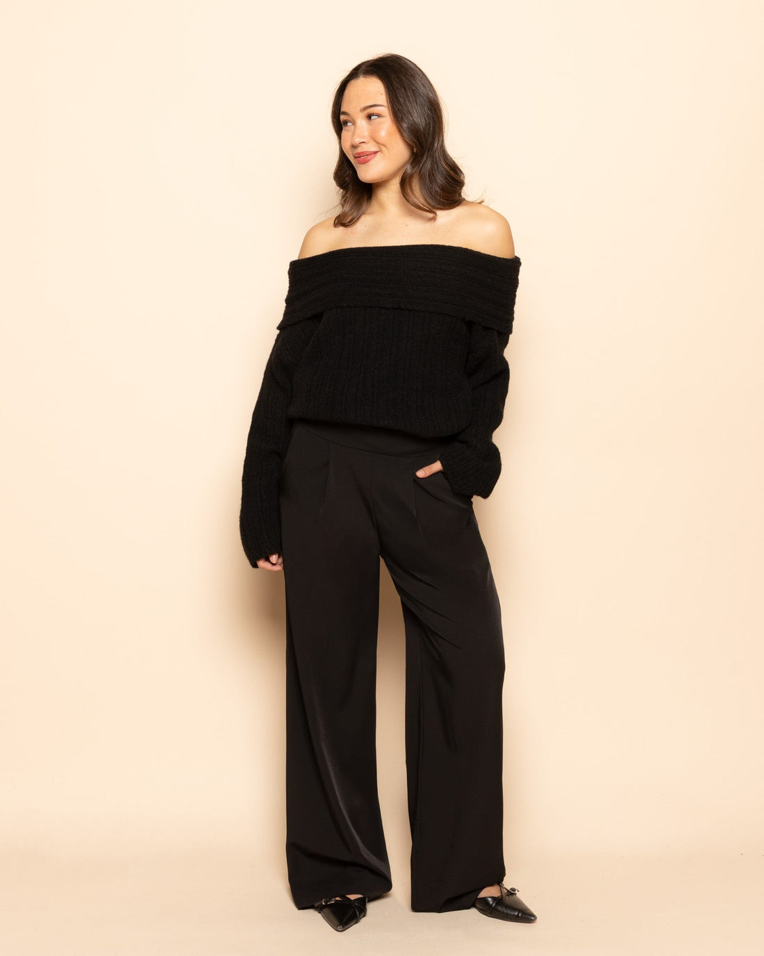 JULIE COZY PANTALON PETITE ZWART