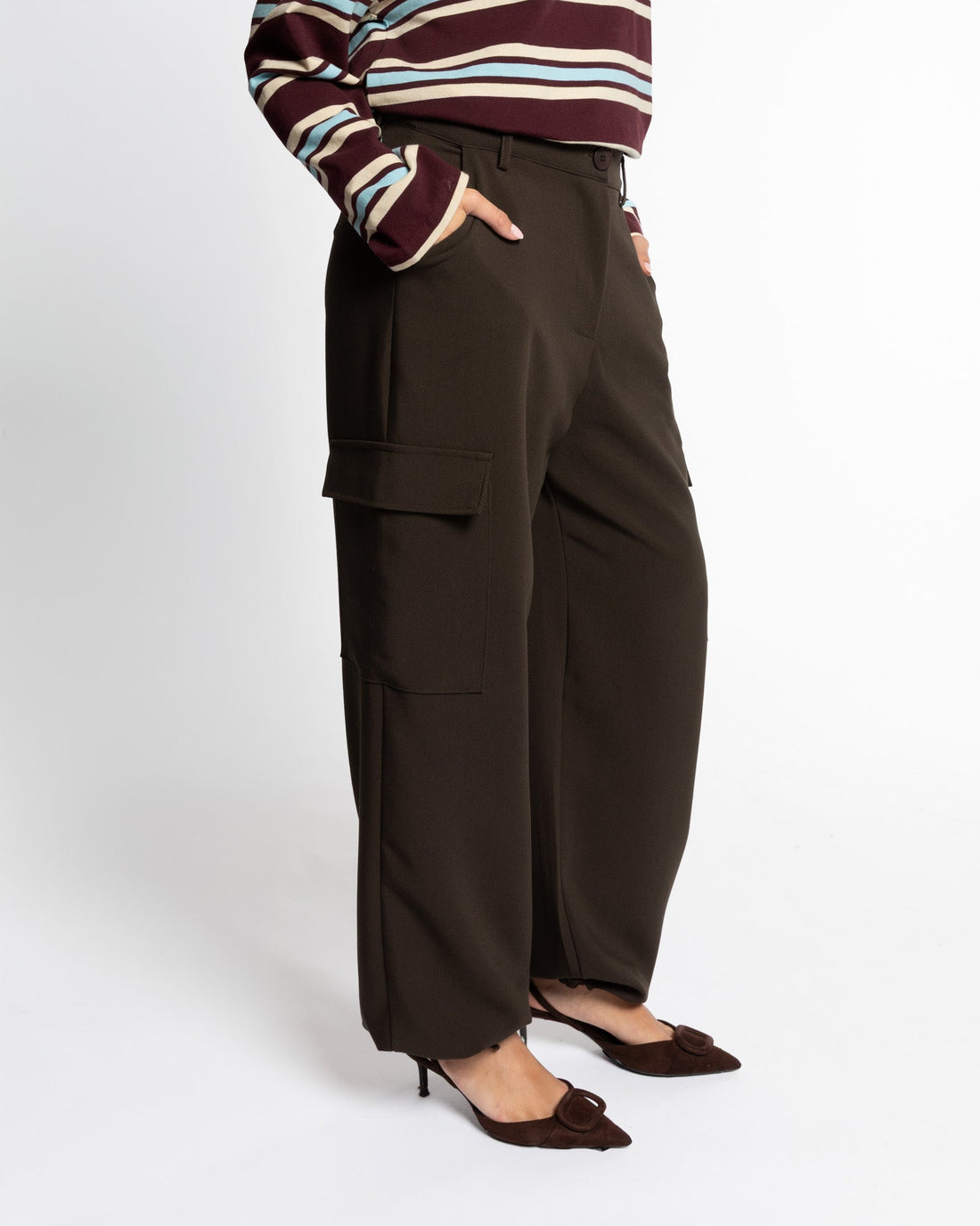 CARGO PANTALON PETITE BRUIN