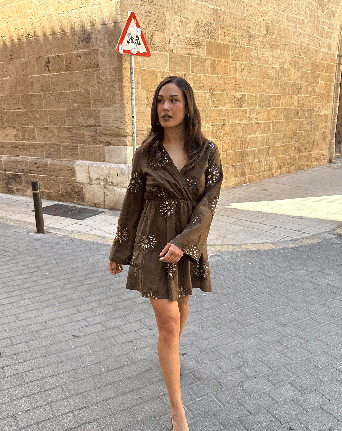 JODIE FLOWER DRESS BRUIN
