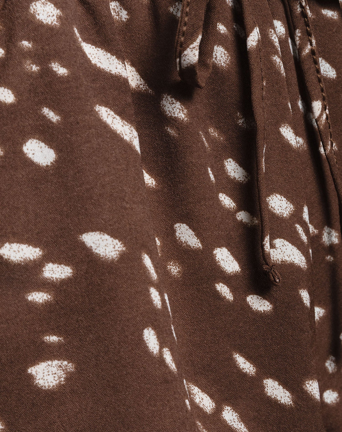 JULIE DEER PRINT ELASTIC SHORTS BRUIN