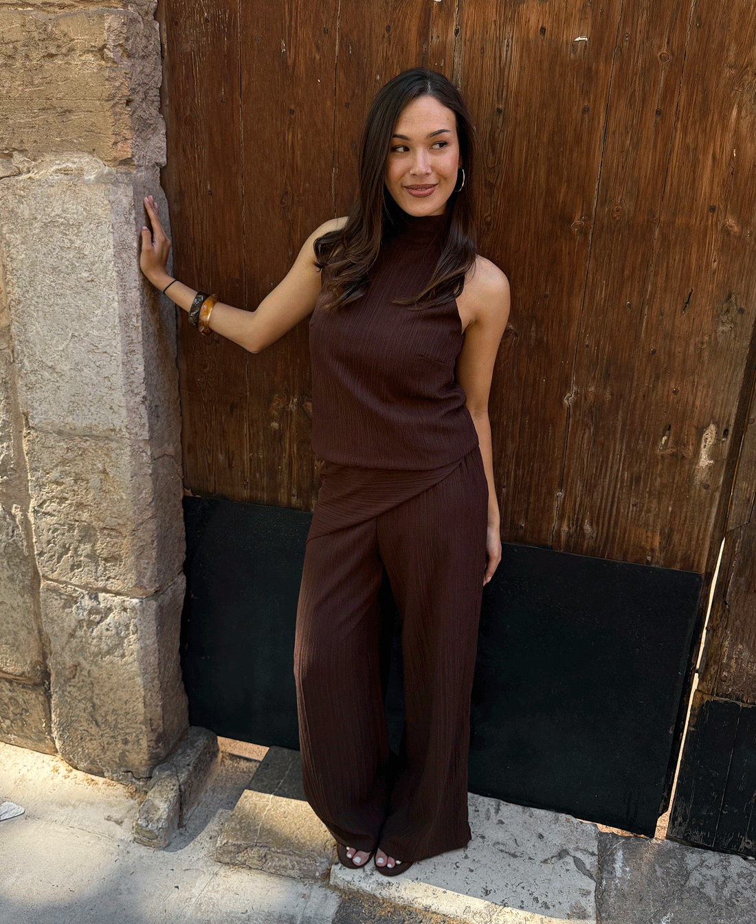 MIMMI STRUCTURE PANTS PETITE BRUIN