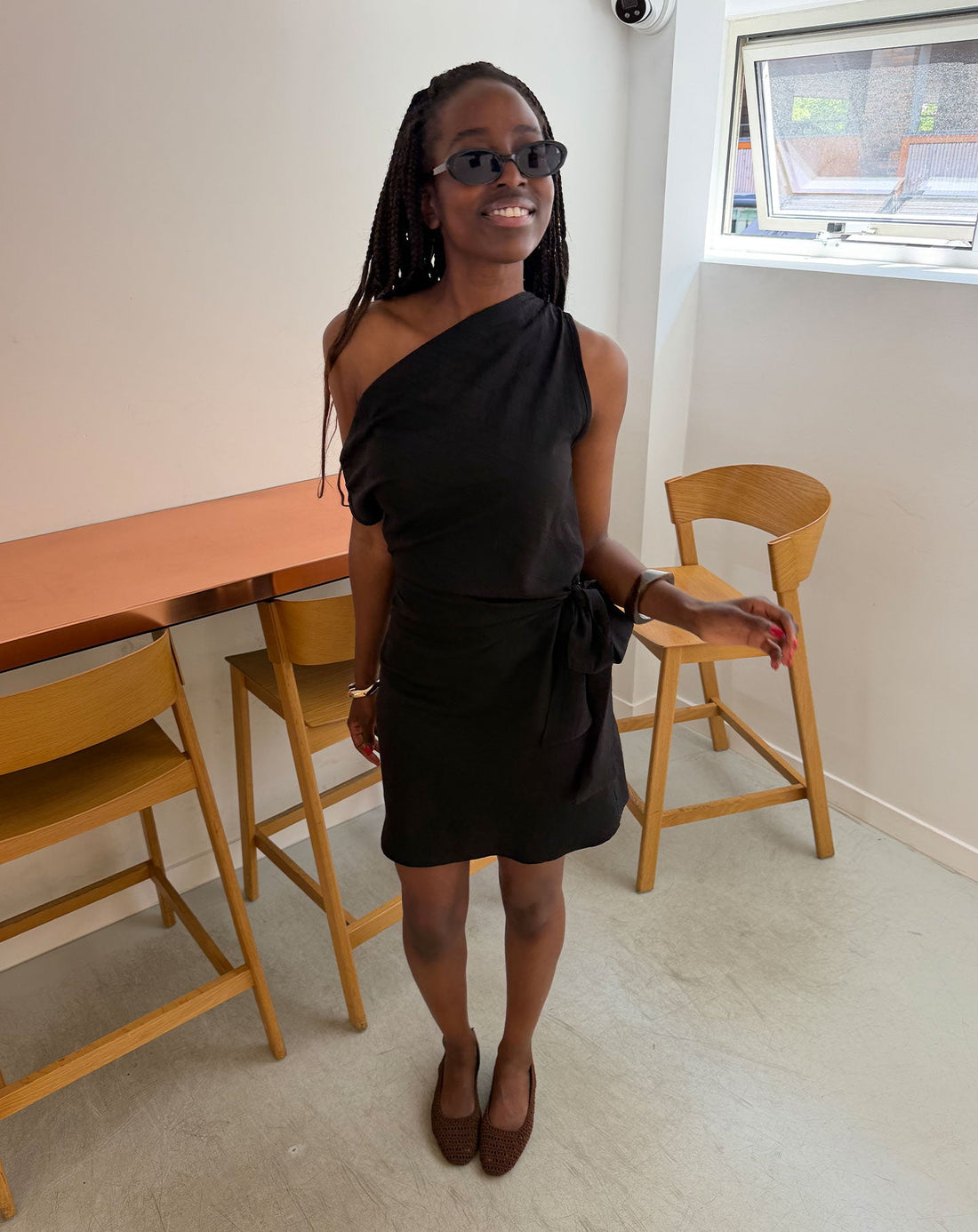 HALLY KNOT DRESS ZWART