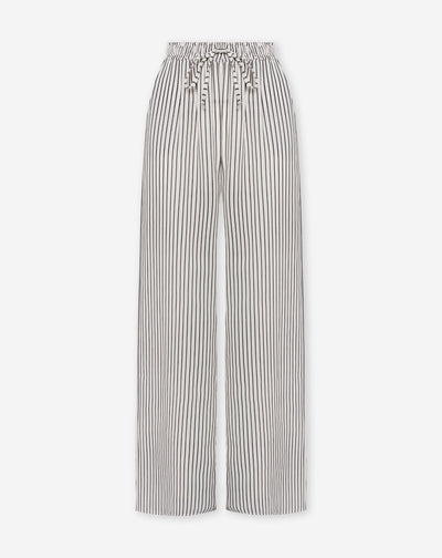 CLARA STRIPE PANTALON PETITE ZWART
