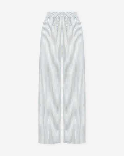 CLARA STRIPE PANTALON TALL LICHTBLAUW