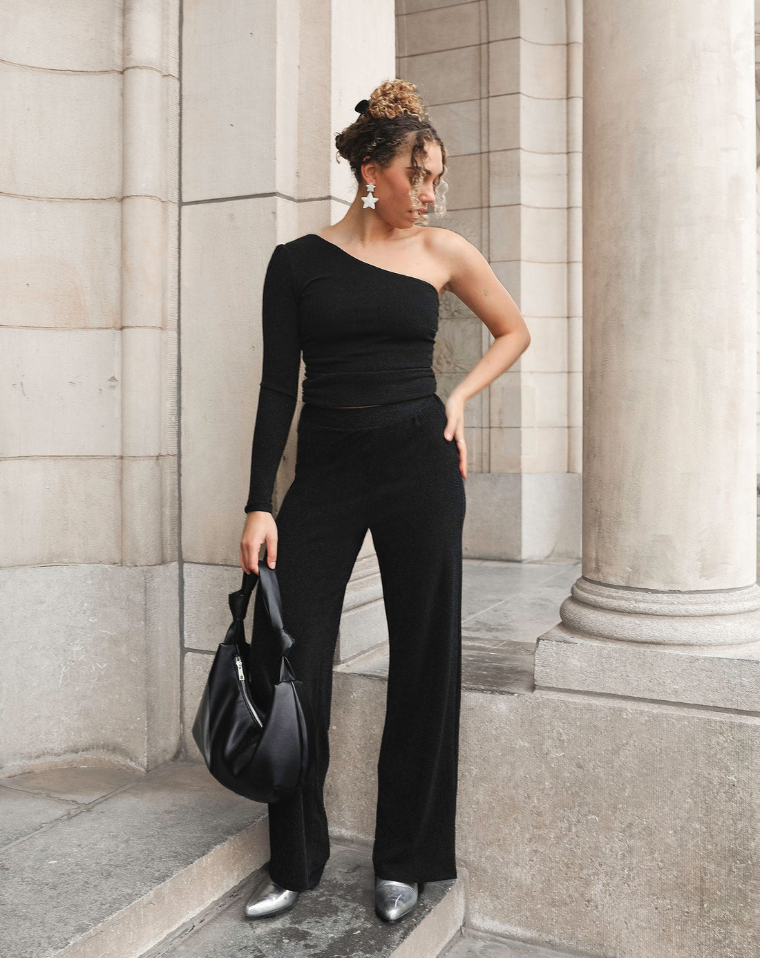 JOANY GLITTER PANTALON PETITE ZWART