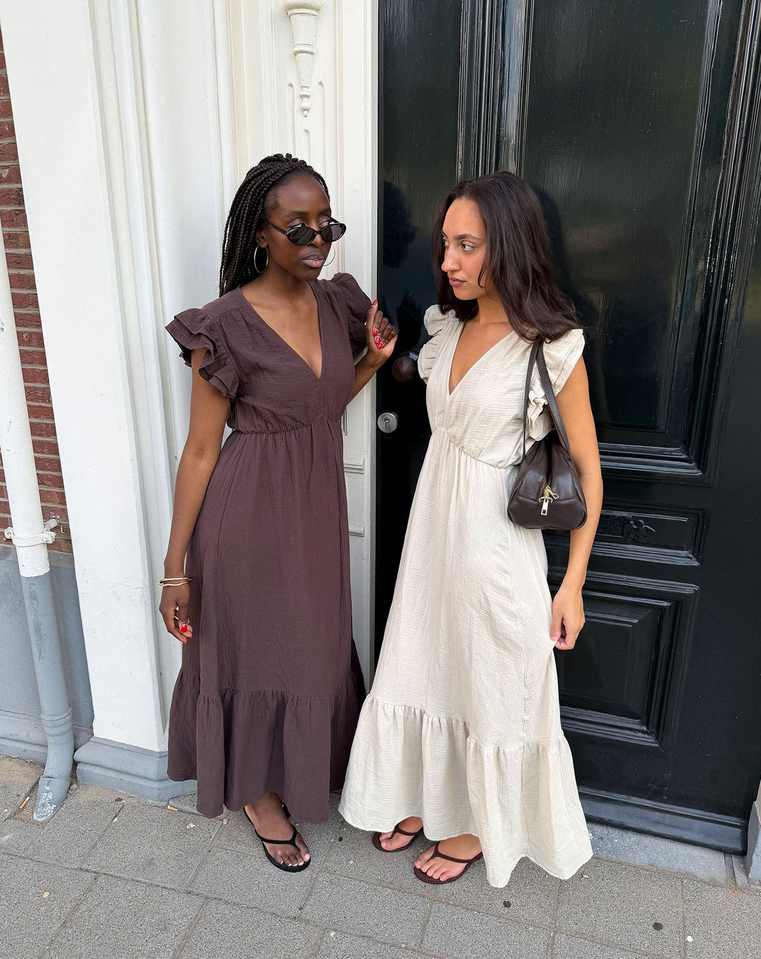 JAZMIN MOUSSELINE MAXI DRESS BRUIN