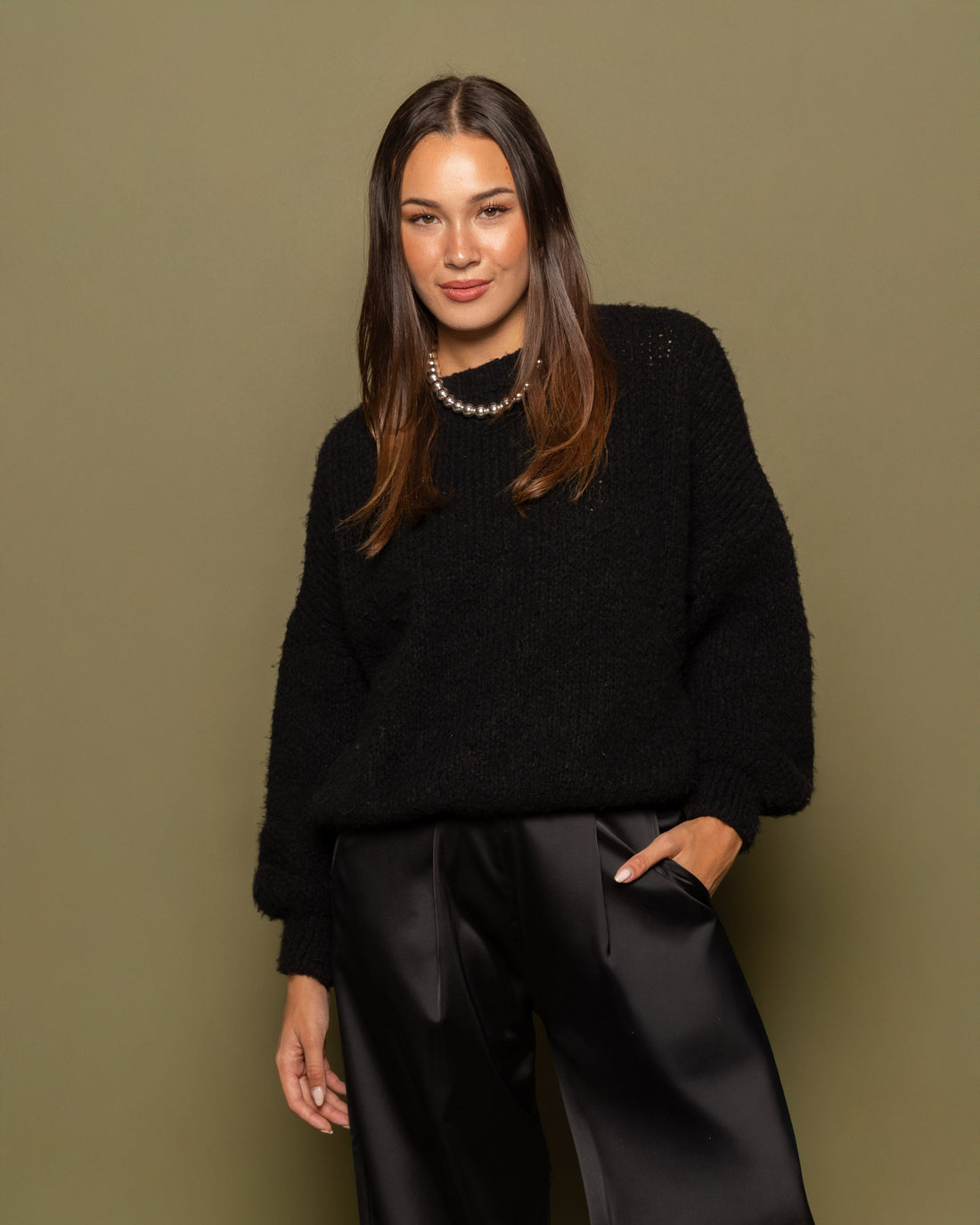JAMIE KNIT ZWART