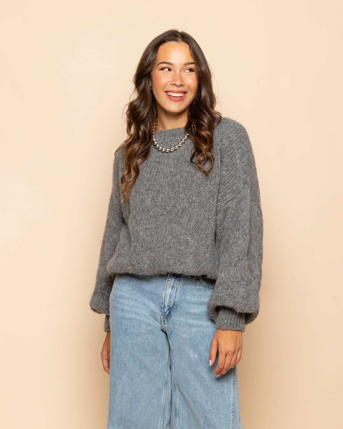 JAMIE KNIT GRIJS