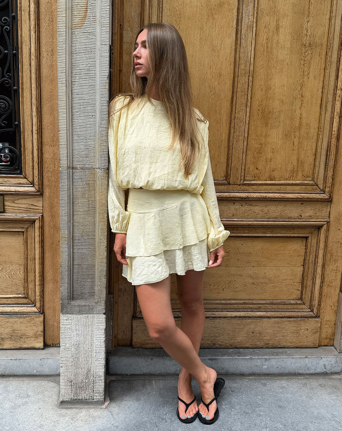 VIVI STRUCTURE LONG SLEEVE TOP BOTERGEEL