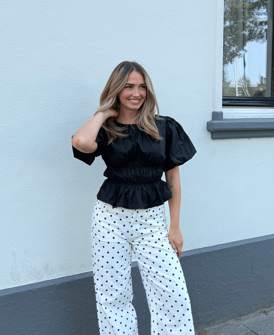 EVY COTTON TOP ZWART