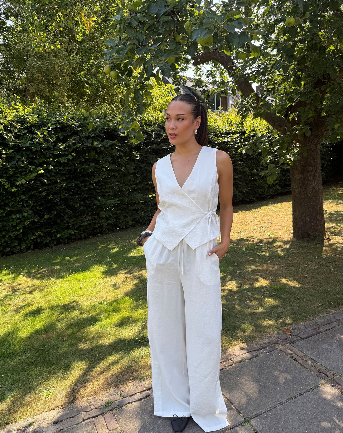 DAVINA VISCOSE SLIT PANTS WIT