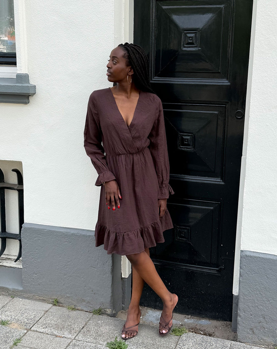 LEA MOUSSELINE DRESS BRUIN