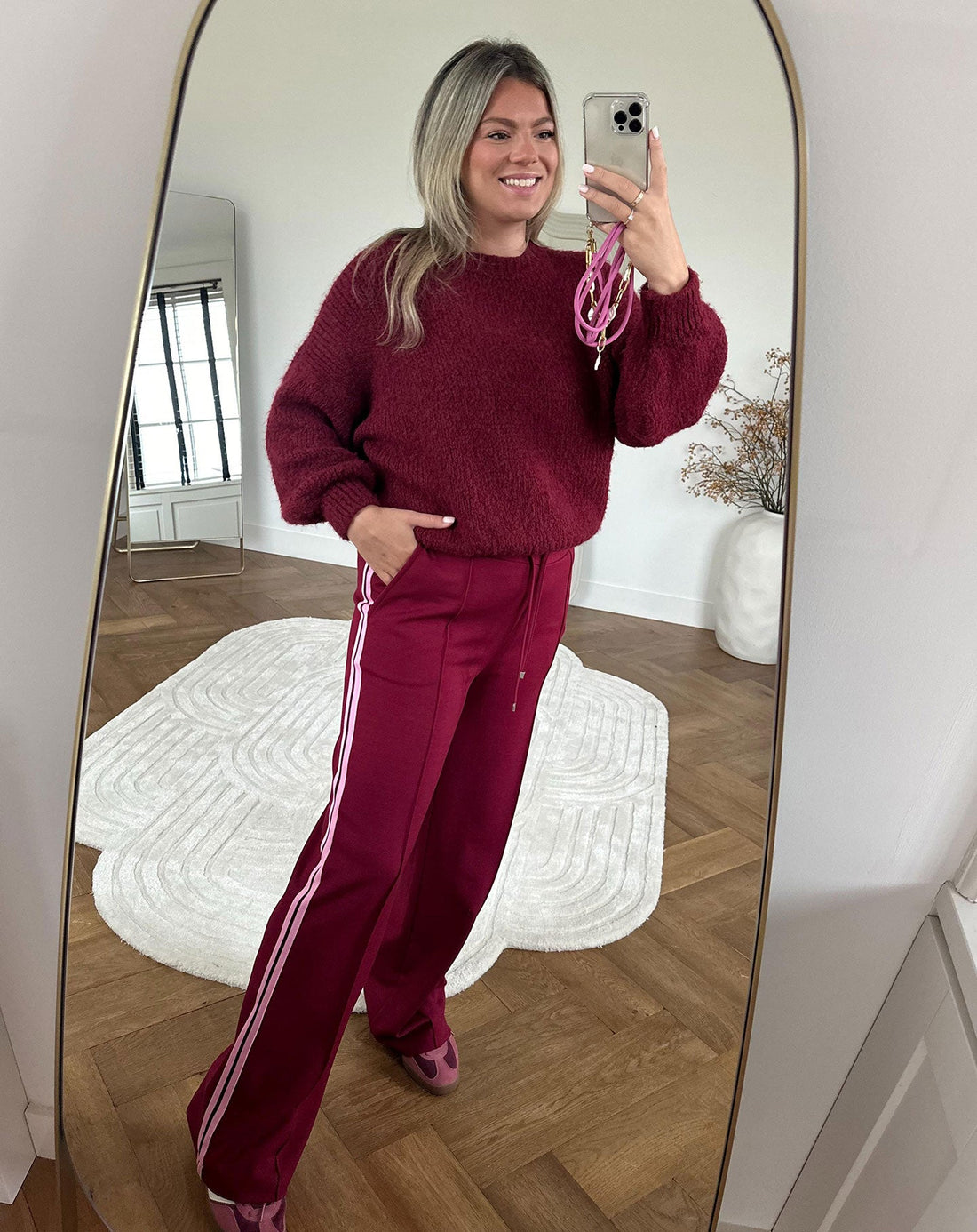 JAMIE KNIT BORDEAUX