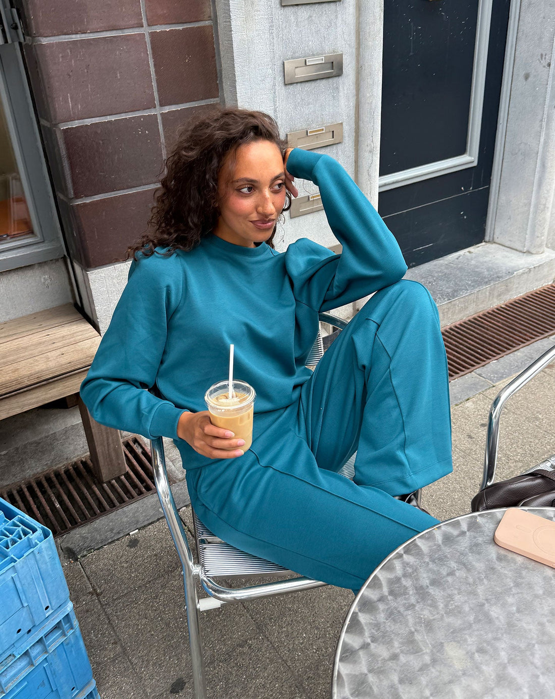 SCUBA PINTUCK PANTS TALL TEAL
