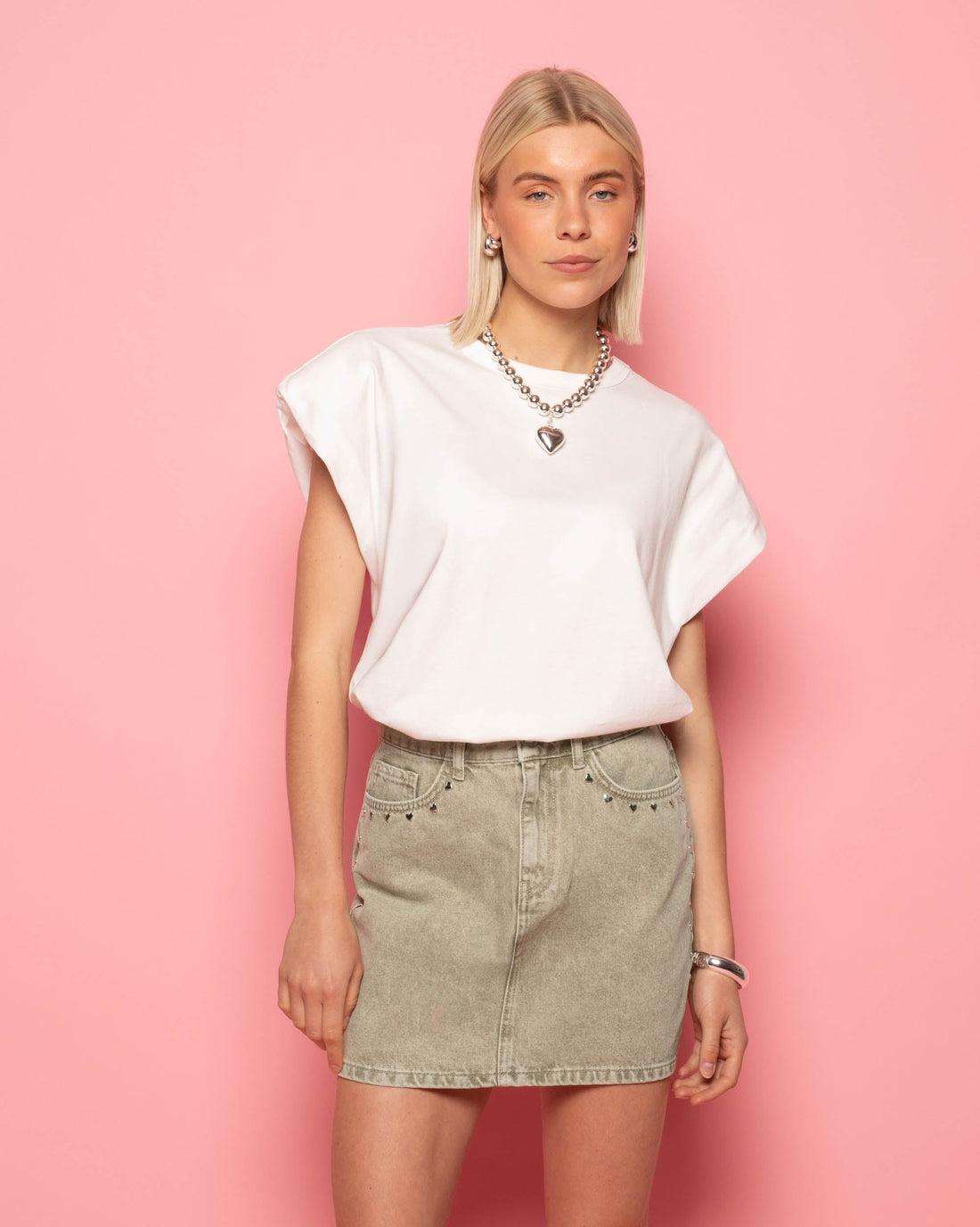 PADDED TEE CRÈME