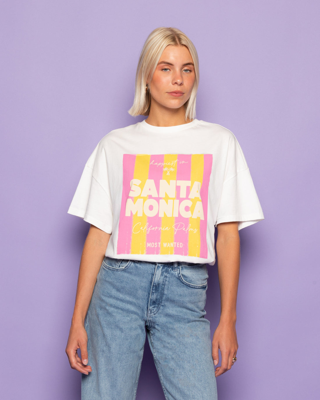 SANTA MONICA OVERSIZED TEE CRÈME