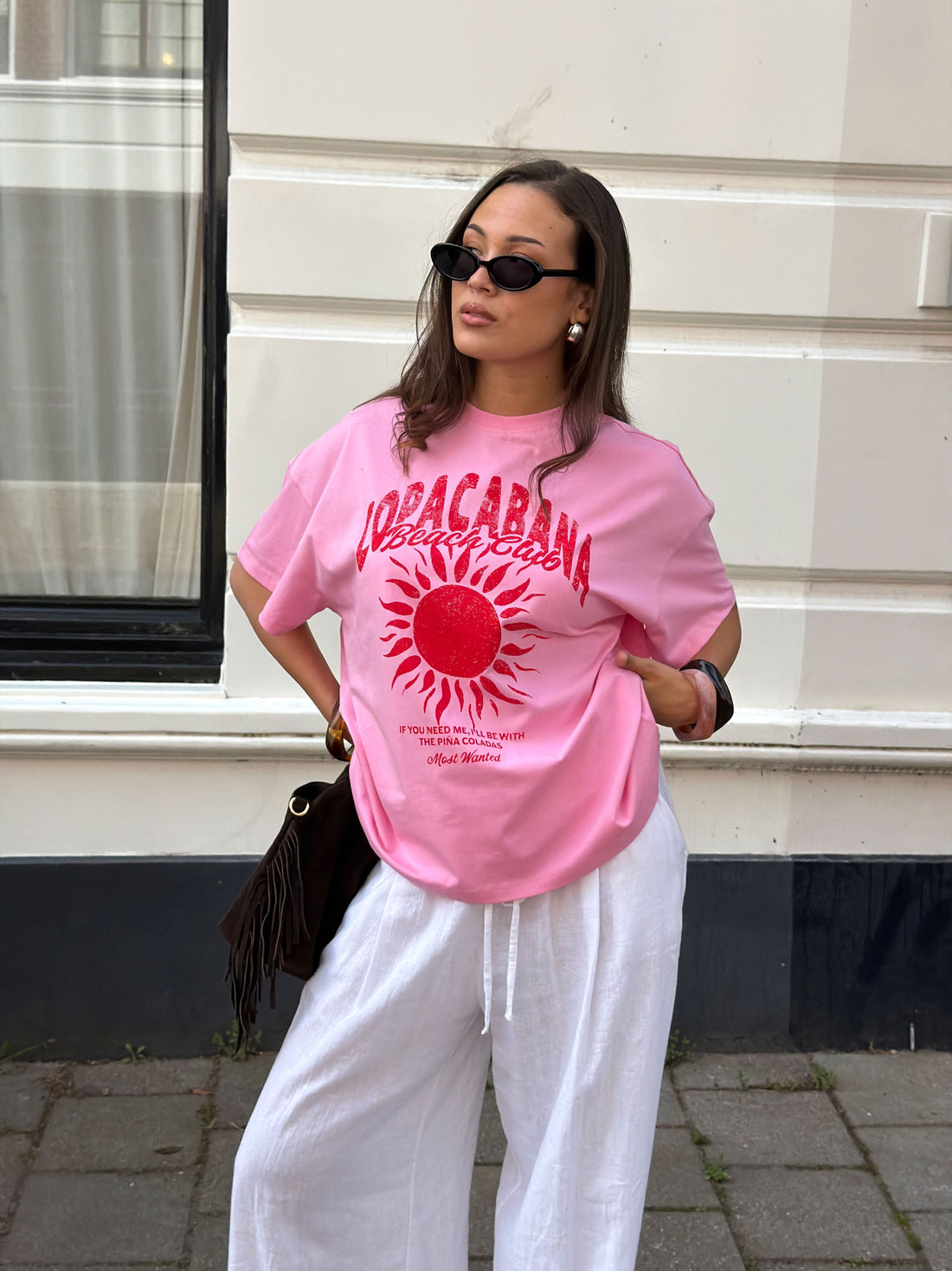 COPACABANA OVERSIZED TEE ROZE