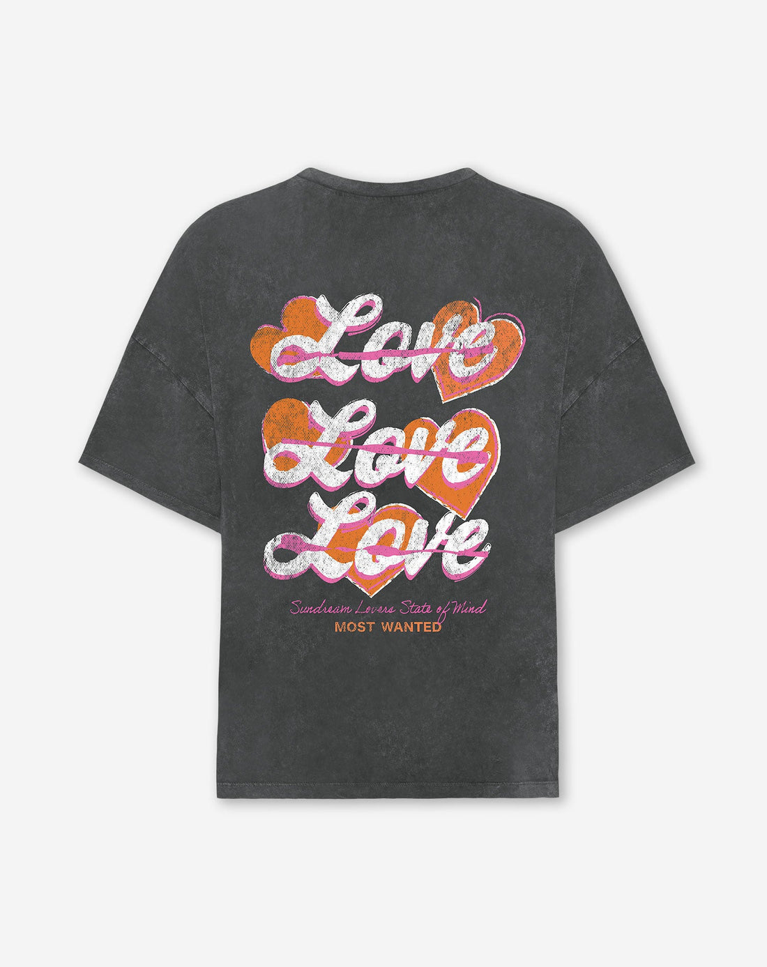 LOVE OVERSIZED TEE ACID GRIJS