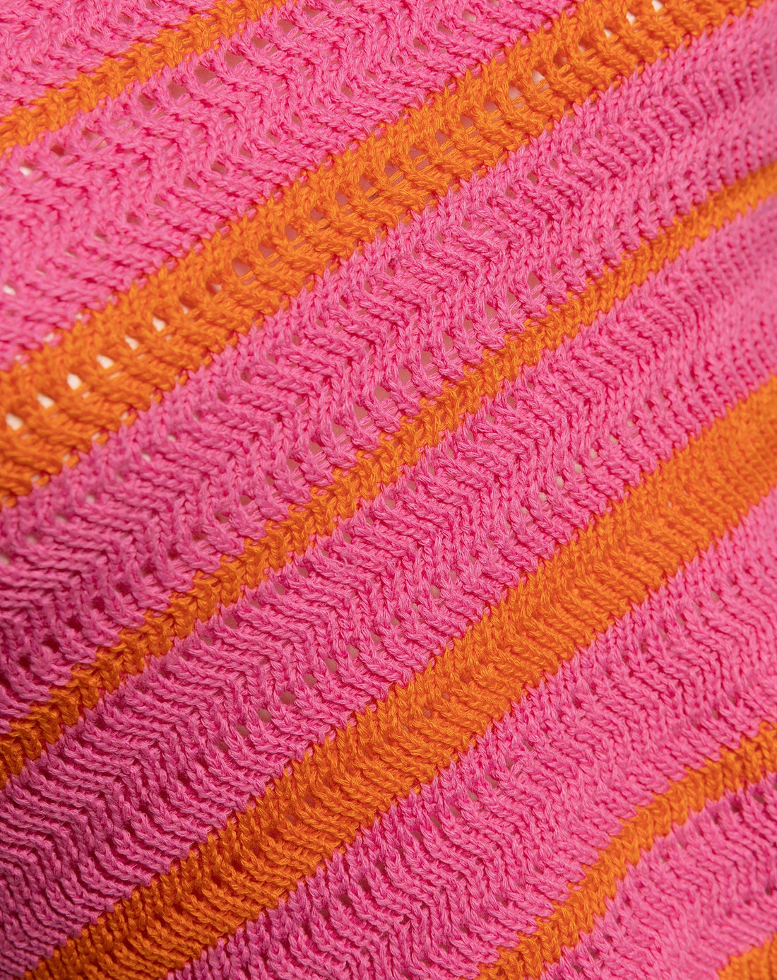 CROCHET STRIPE SHORTS ROZE ORANJE