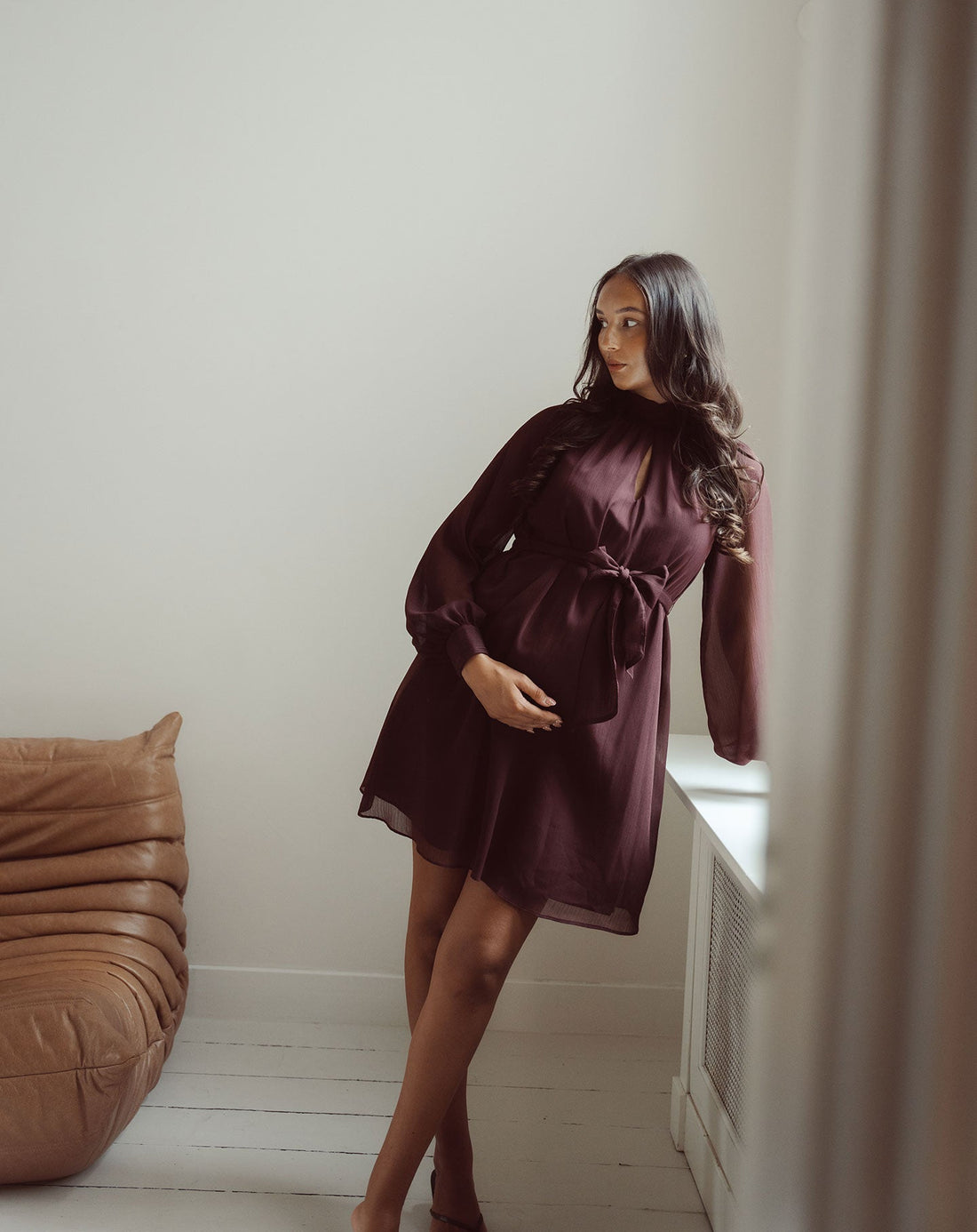 XENA DRESS MATERNITY BRUIN