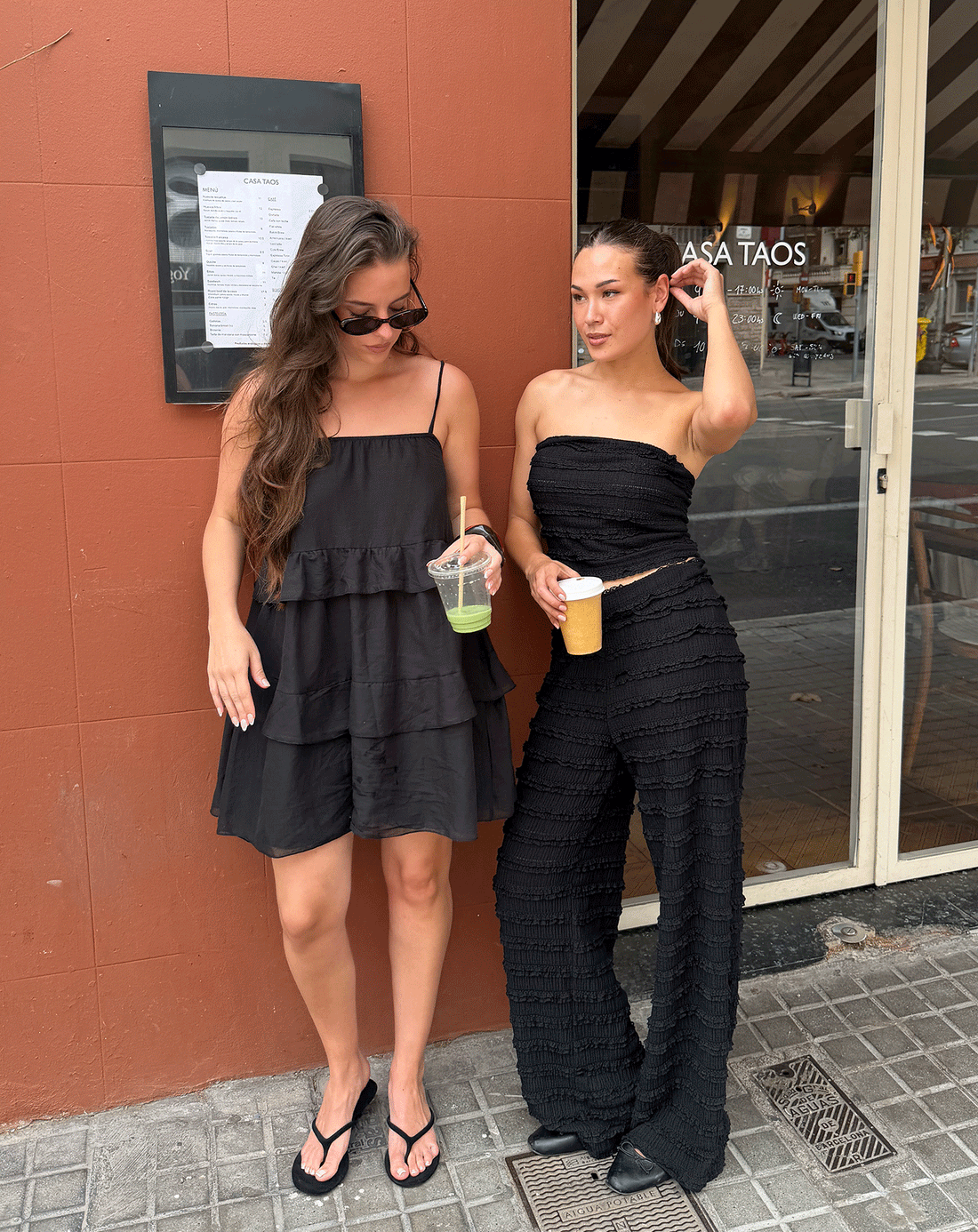 MICKY RUFFLE PANTS ZWART
