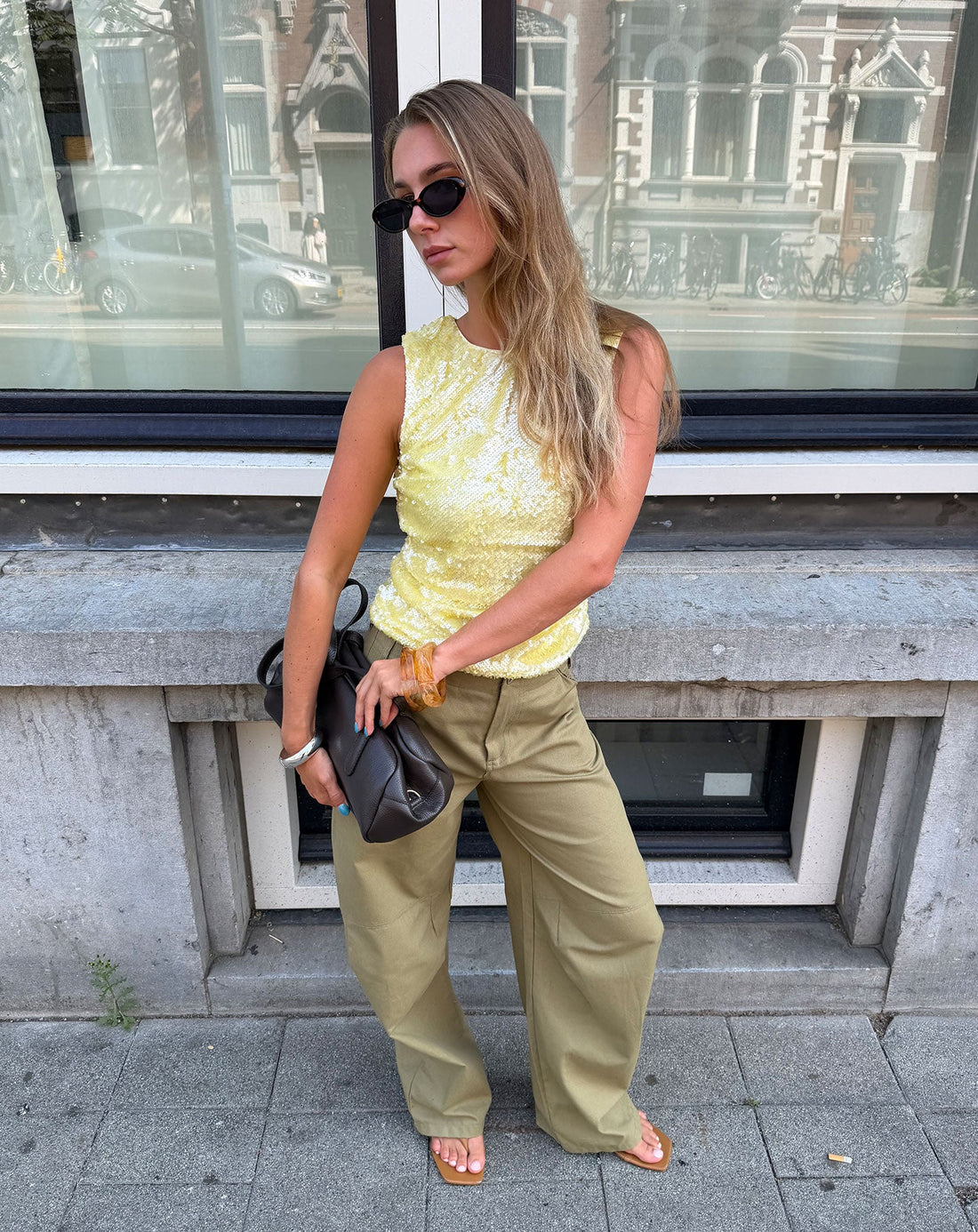AVIVA SEQUIN TOP BOTERGEEL