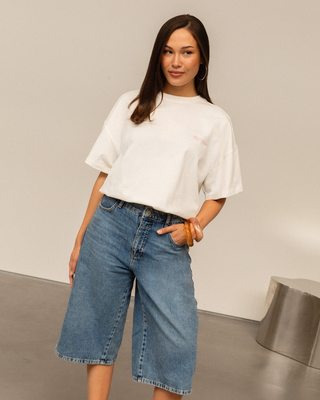 SALTY OVERSIZED TEE CRÈME