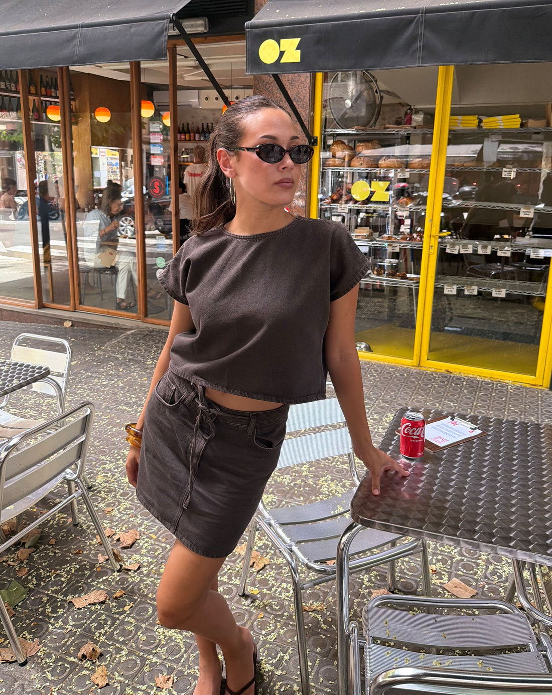 LOTTE DENIM SKIRT BRUIN