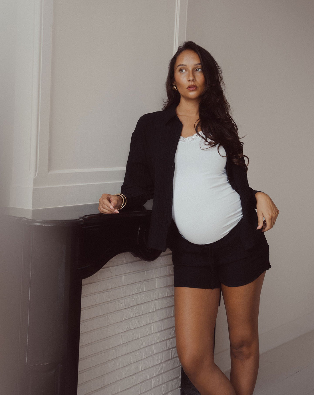 MIKA SHORTS MATERNITY ZWART