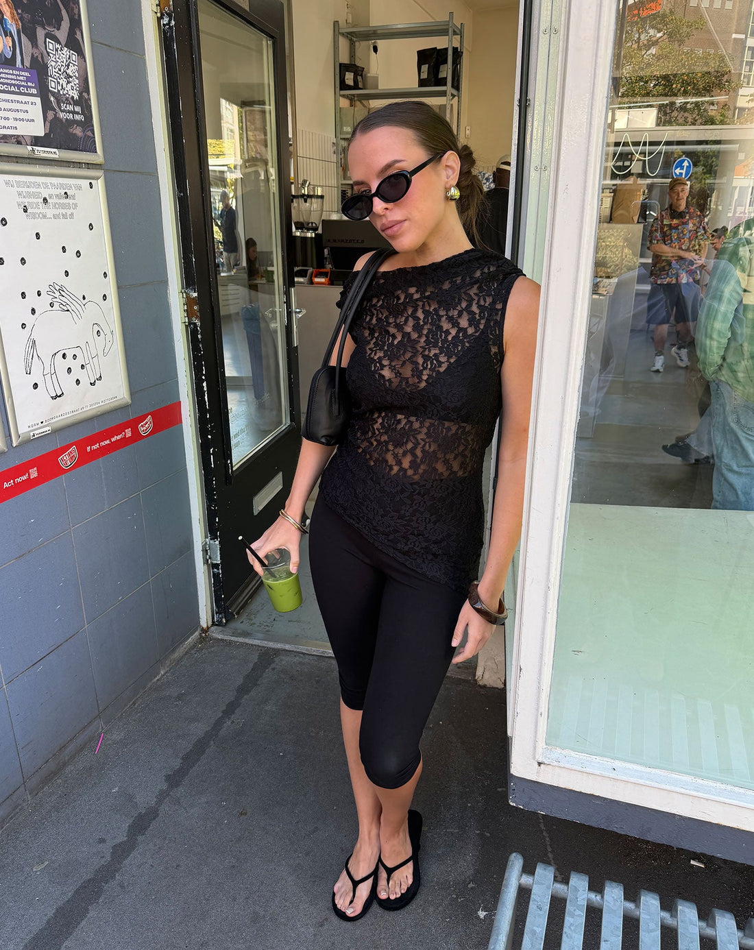 ELENA LACE TOP ZWART