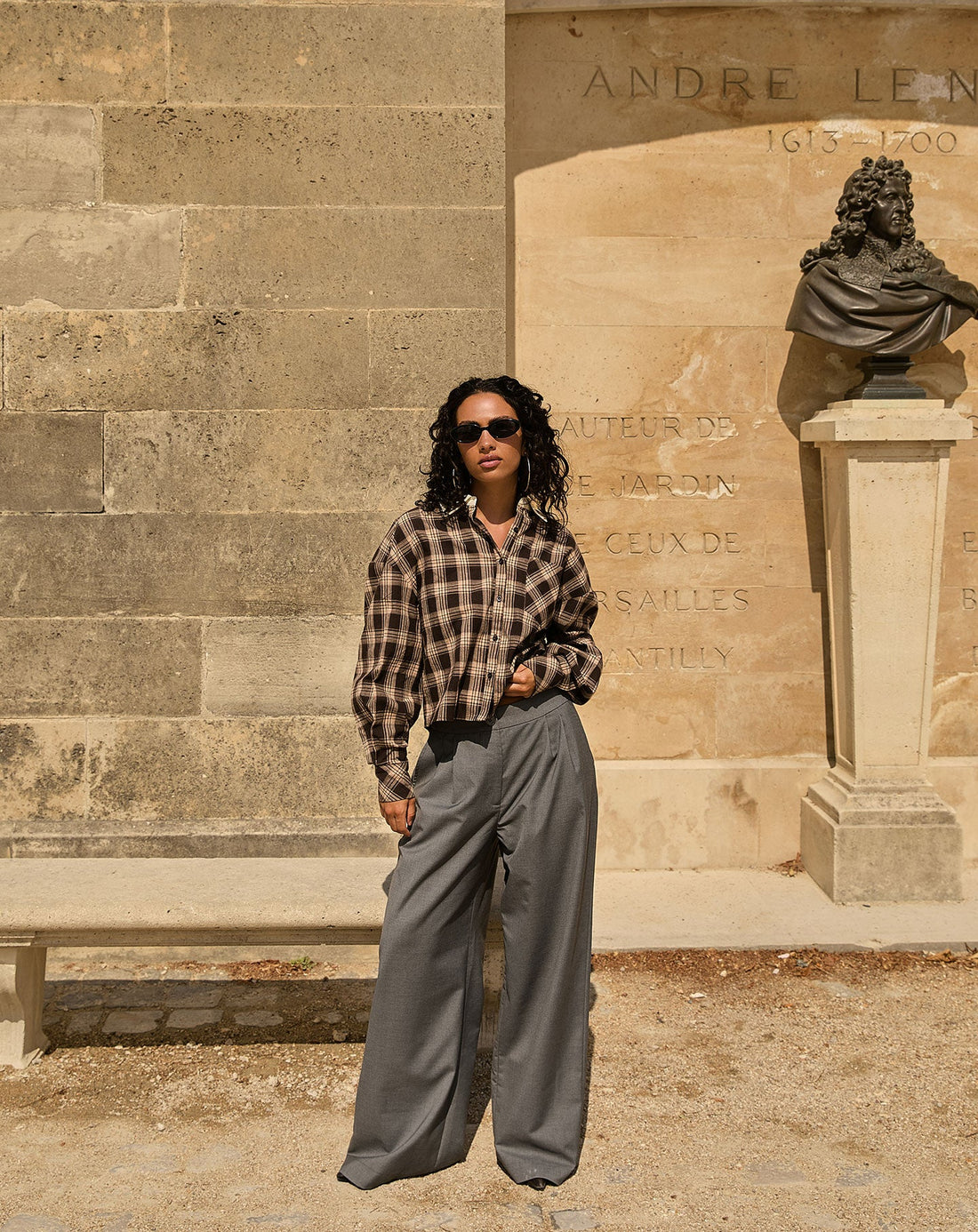 LYA  PANTALON TALL GRIJS MELANGE