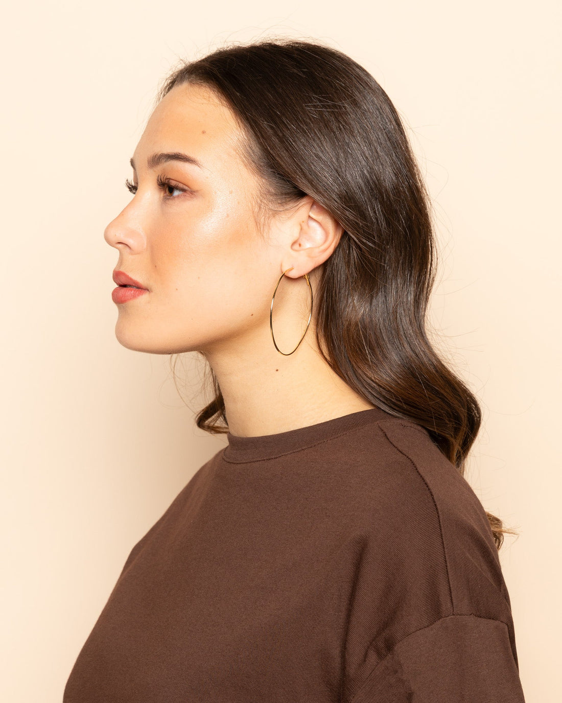 BIG THIN HOOP EARRINGS