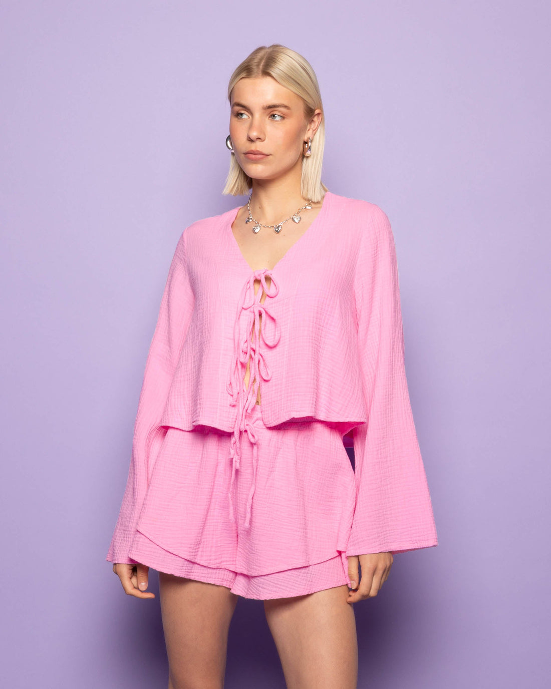 TARA MOUSSELINE TOP HARD ROZE