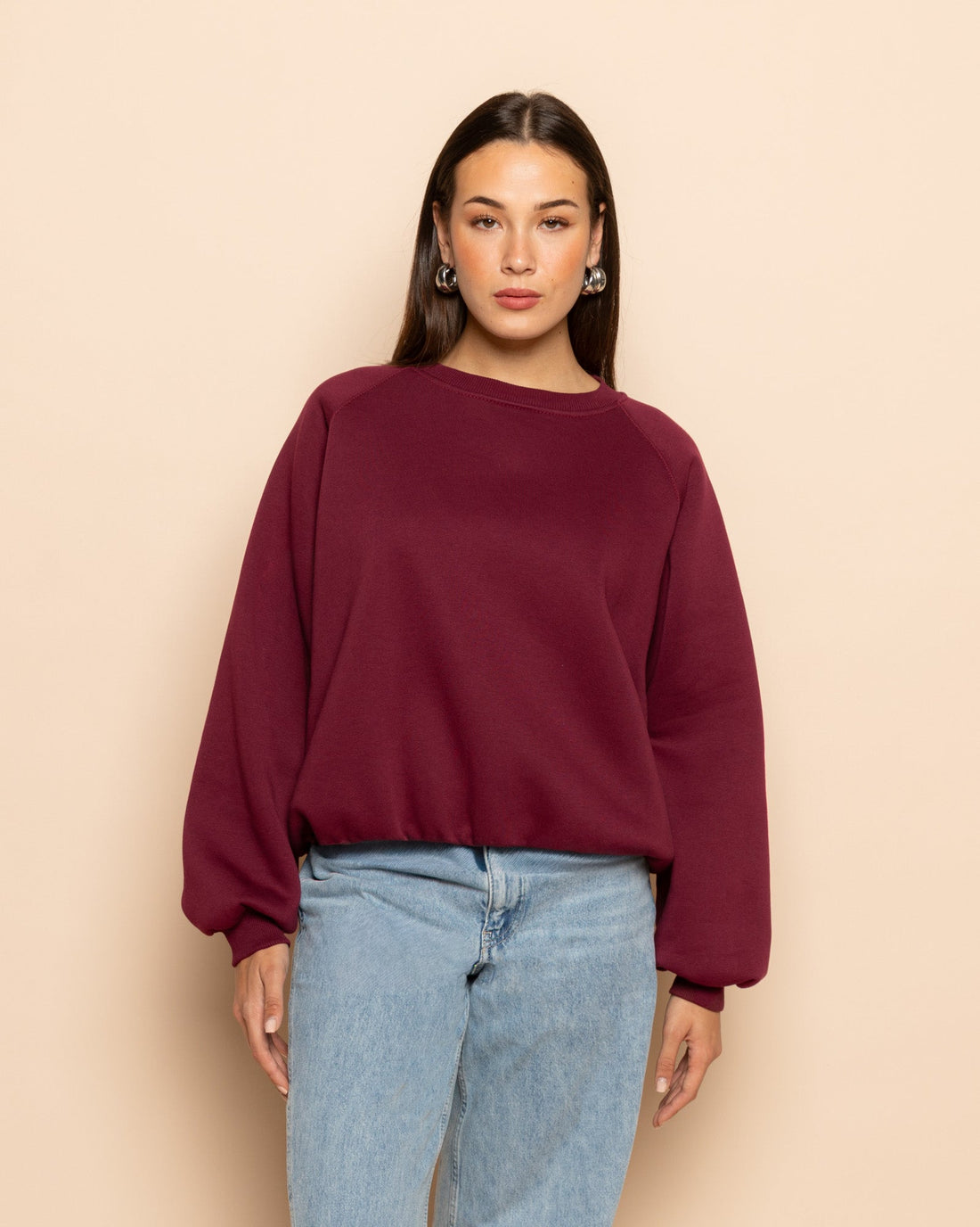 EVA OVERSIZED SWEATER BURGUNDY